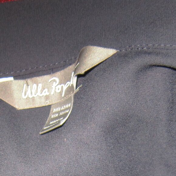 Ulla Popken Plus 32 34 Kimono Duster Jacket Cardigan Coat Open Floral Contrast - Picture 3 of 3